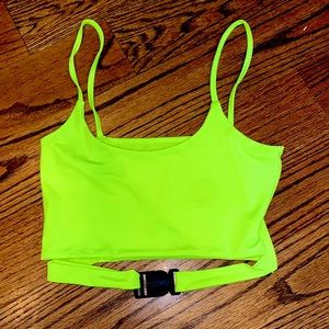 Neon Crop Top With Buckle
